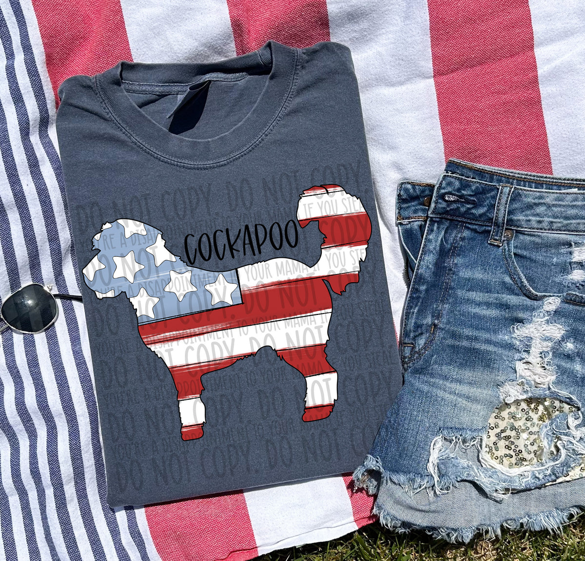 COCKAPOO patriotic black (SWD) DTF transfer