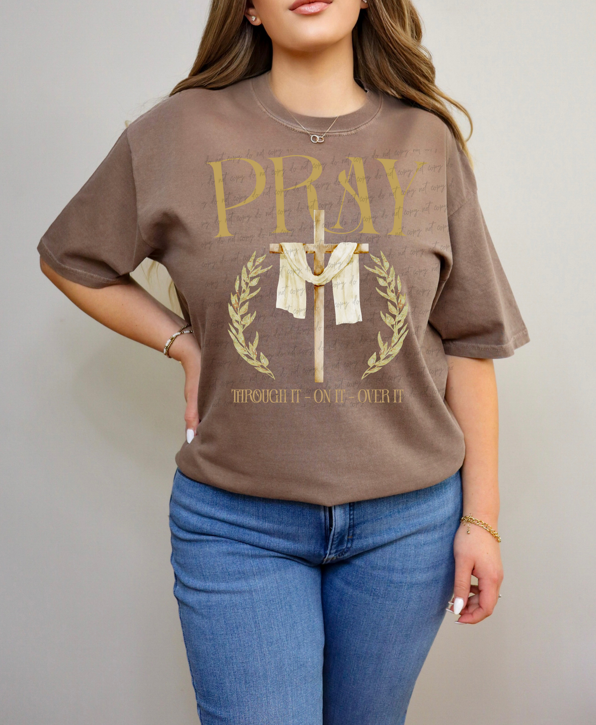 Pray wooden cross 28905 DTF Transfer