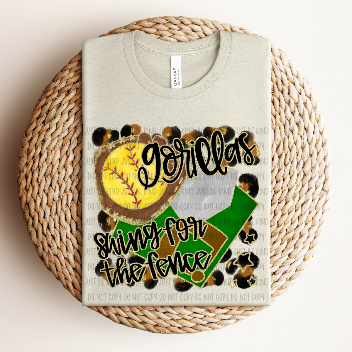 Softball Gorillas For The Fence (Caplinger) 83475 DTF Transfer