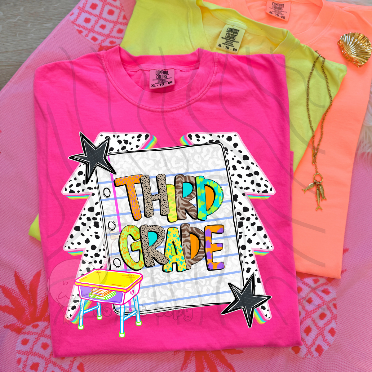 Third grade dalmatian lightning bolts (DKD) DTF transfer