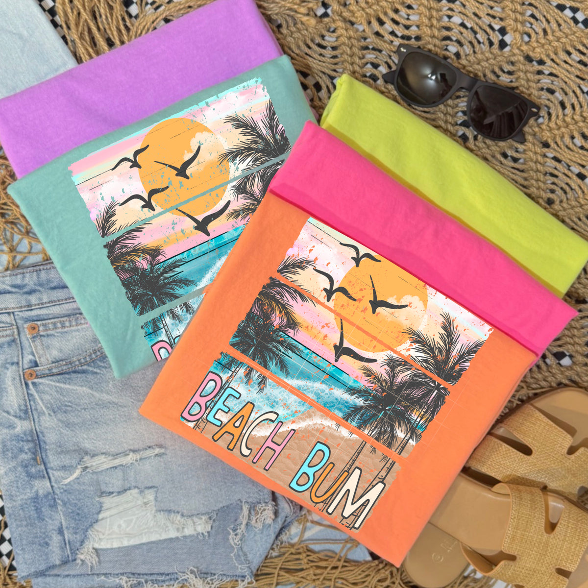 Beach Bum horizontal brushstrokes (csc) DTF Transfer