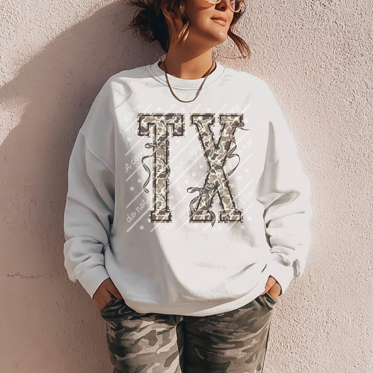 TX camo bow state (scarlow) DTF Transfer