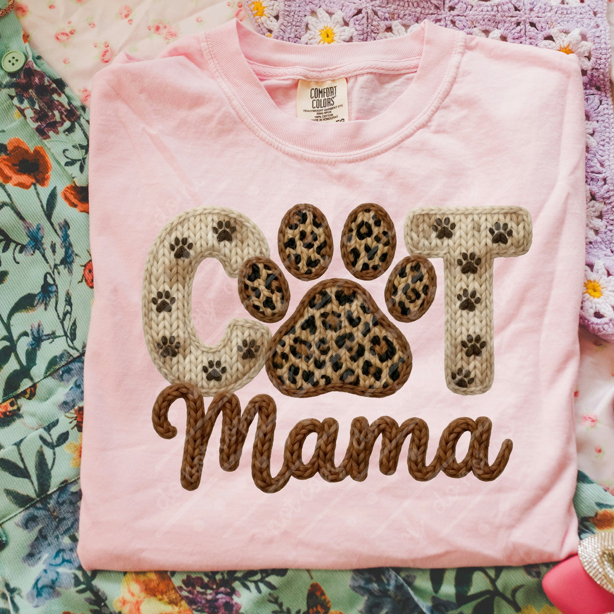 Cat Mama Faux crochet Tuesday Deal DTF