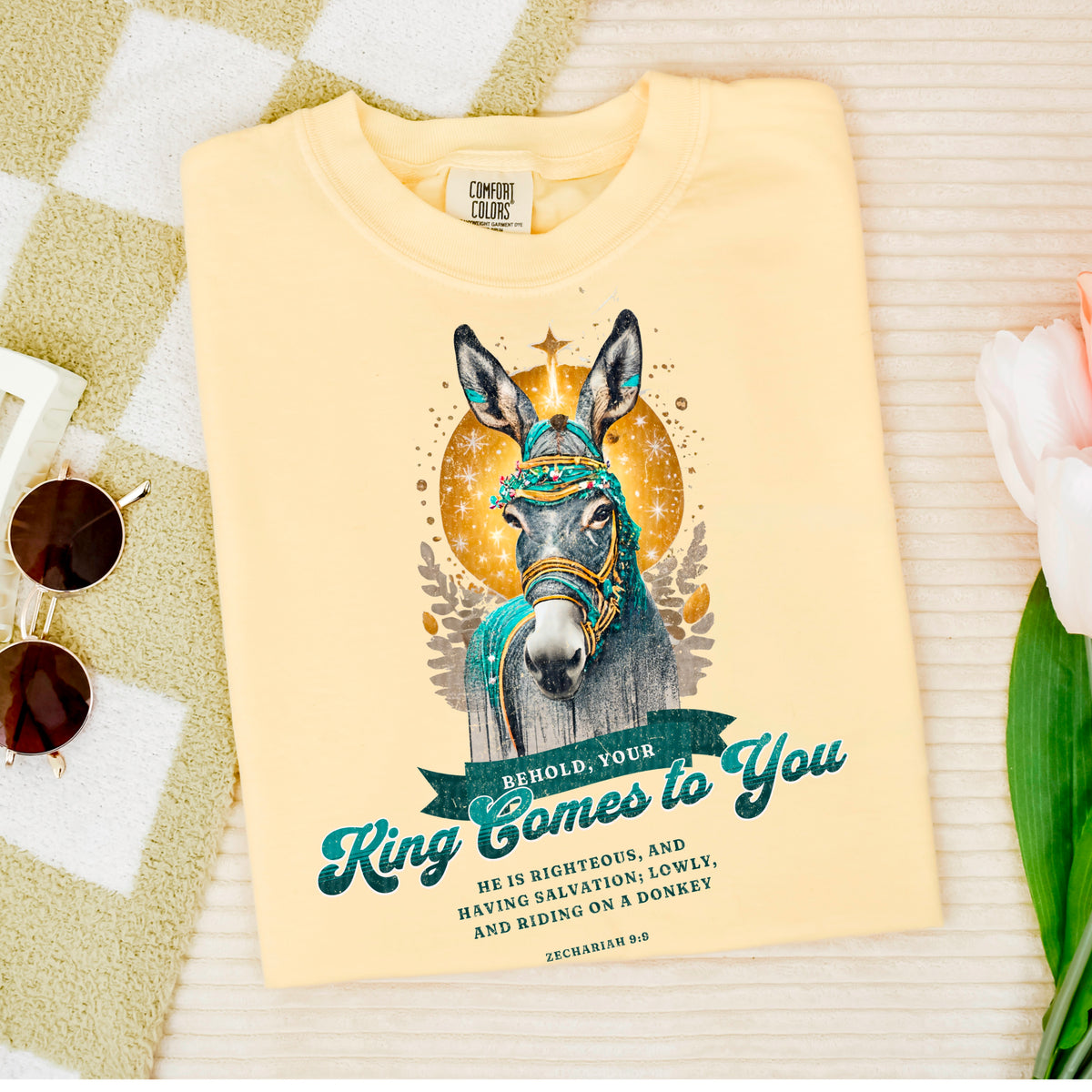 Behold your king comes to you 95526 DTF transfer