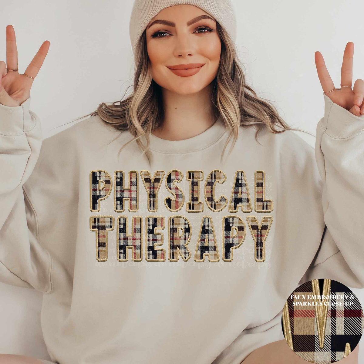 Physical Therapy Plaid TTD 49647 DTF TRANSFER