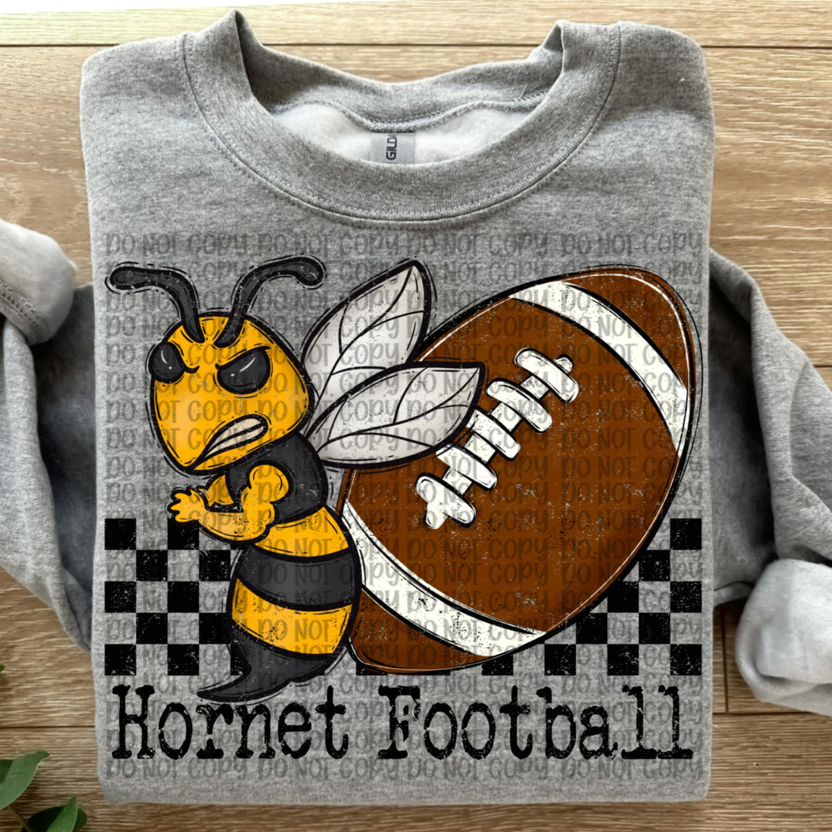 Hornet Football Checker VP DTF transfer