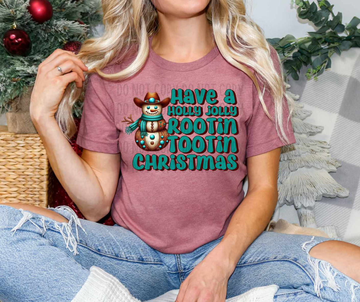 Have a Holly jolly rootin tootin Christmas (CANVI) 64974 DTF transfer