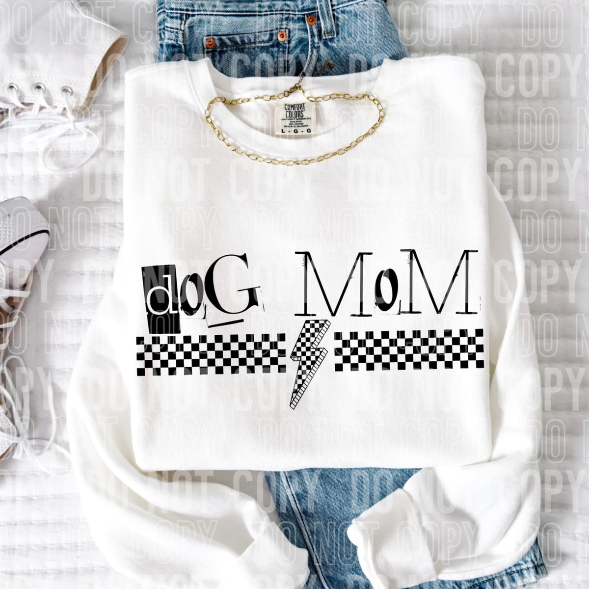 Dog mom lightning bolt 96990 DTF transfer