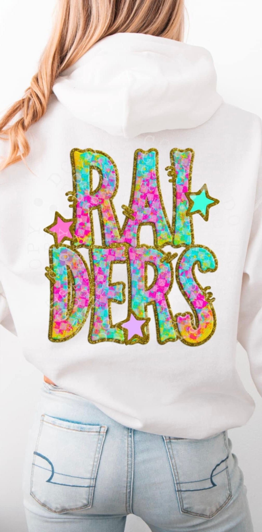Raiders colorful checkered (C’s) 91514 DTF transfer