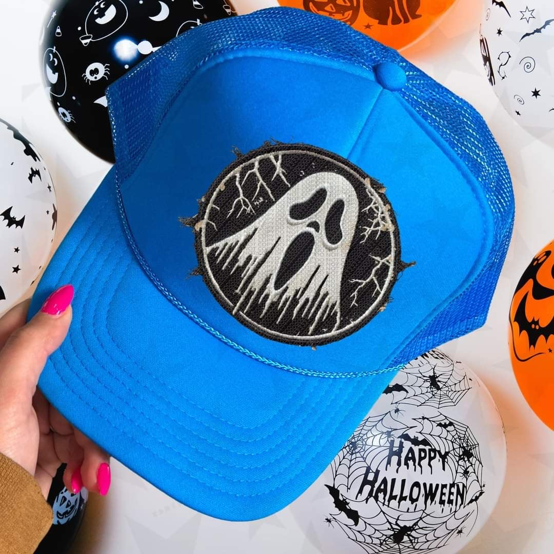 Ghost circle hat patch 55082 DTF transfer