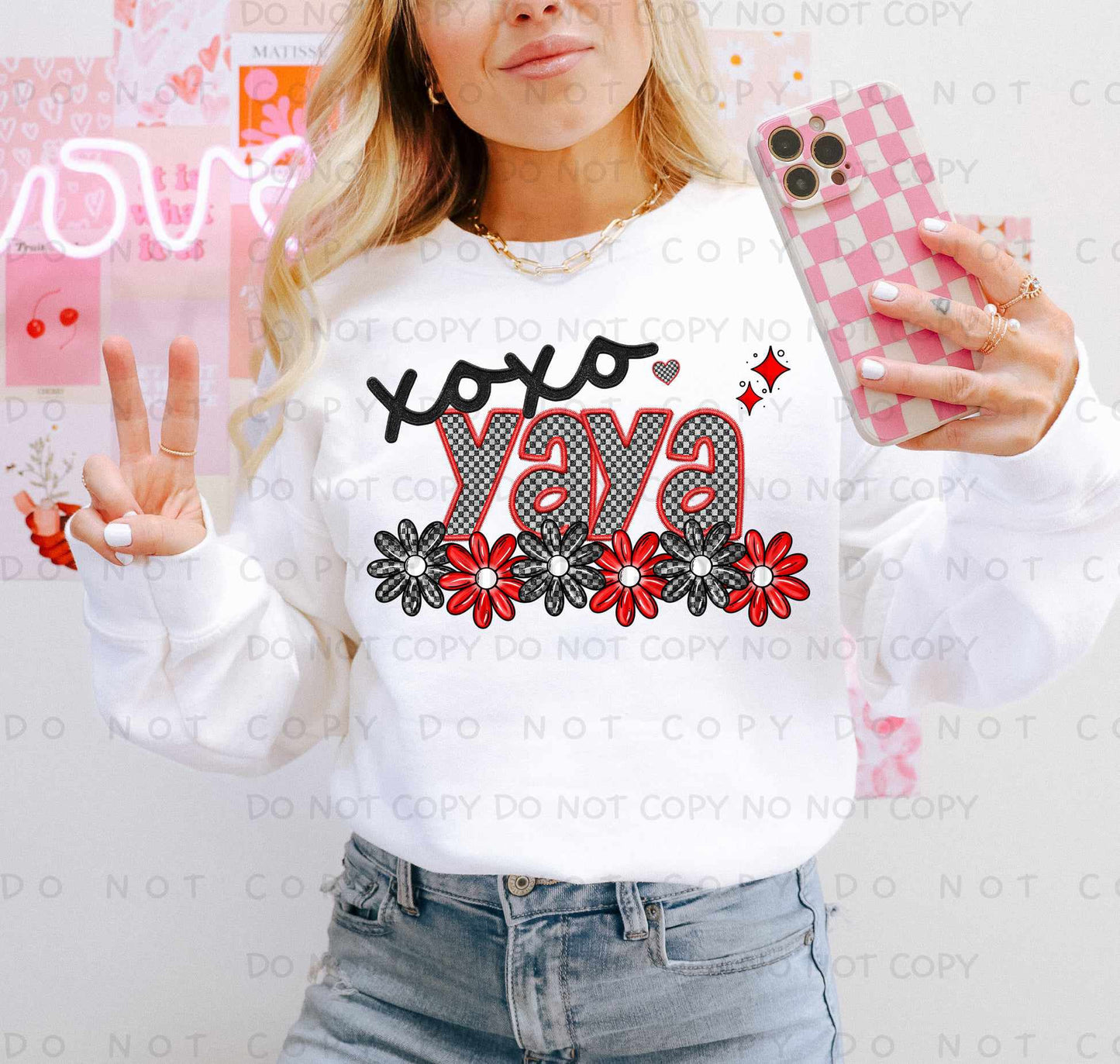 Xoxo yaya (caplinger) 77535 DTF transfer