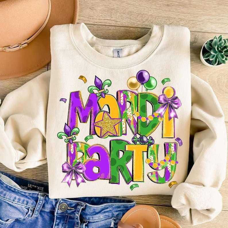 Mardi party 77679 DTF transfer