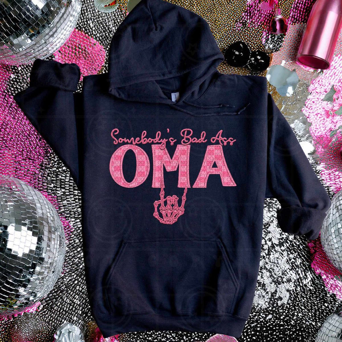 Somebody’s bad ass oma pink (HW) 75208 DTF transfer