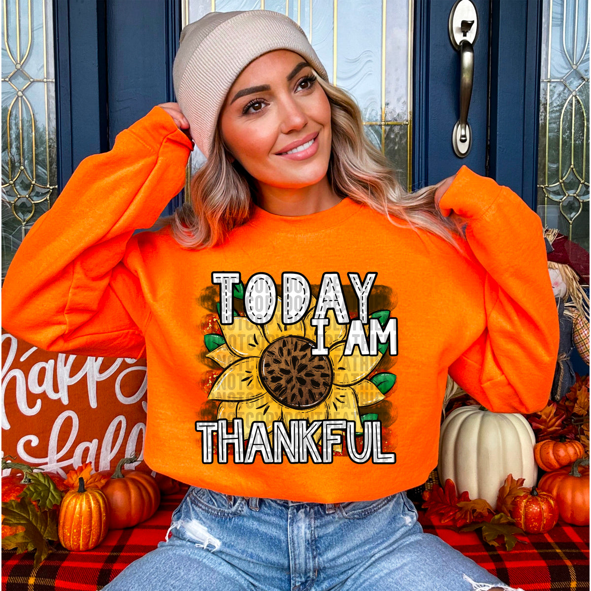 Today I am thankful sunflower 103543 DTF transfer