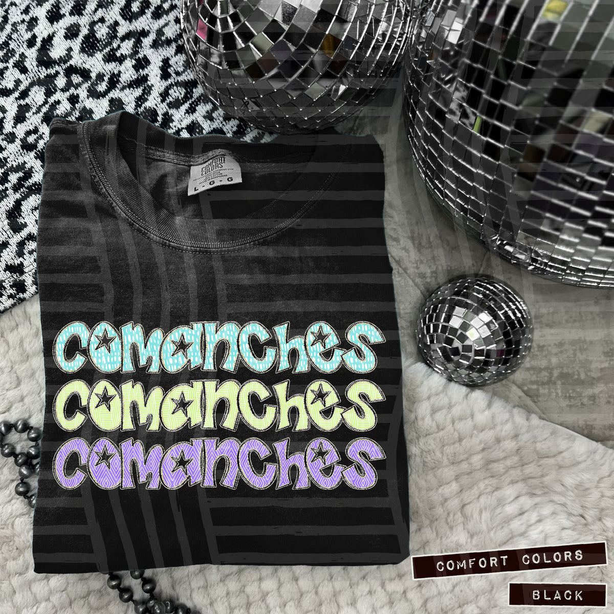 Comanches Pastel Star Stacked (Caplinger) 101584 DTF transfer