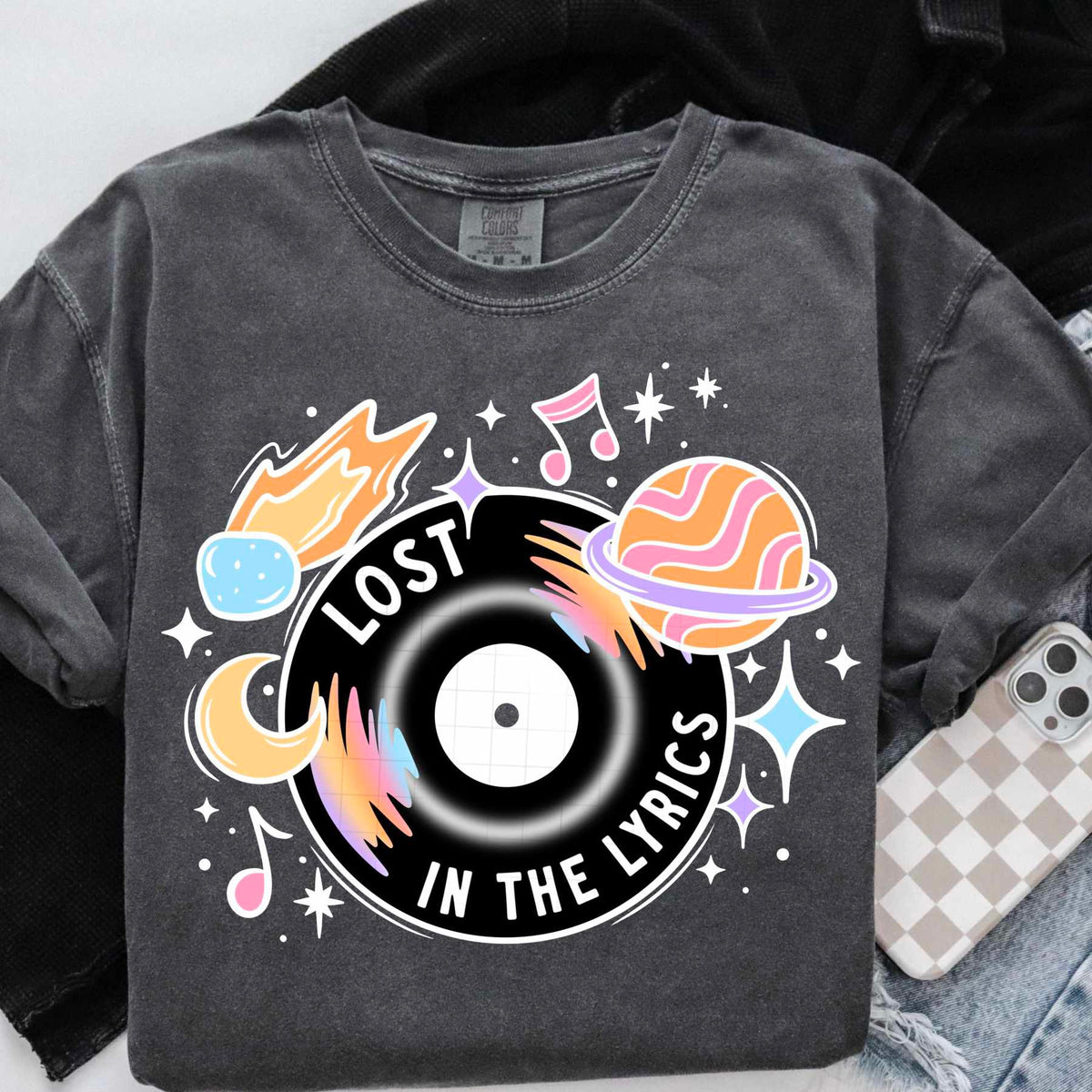 Lost in the lyrics white details (CSC) 84263 DTF transfer
