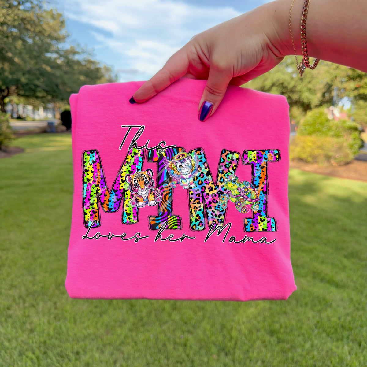 This mini loves her mama rainbow DTF Transfer