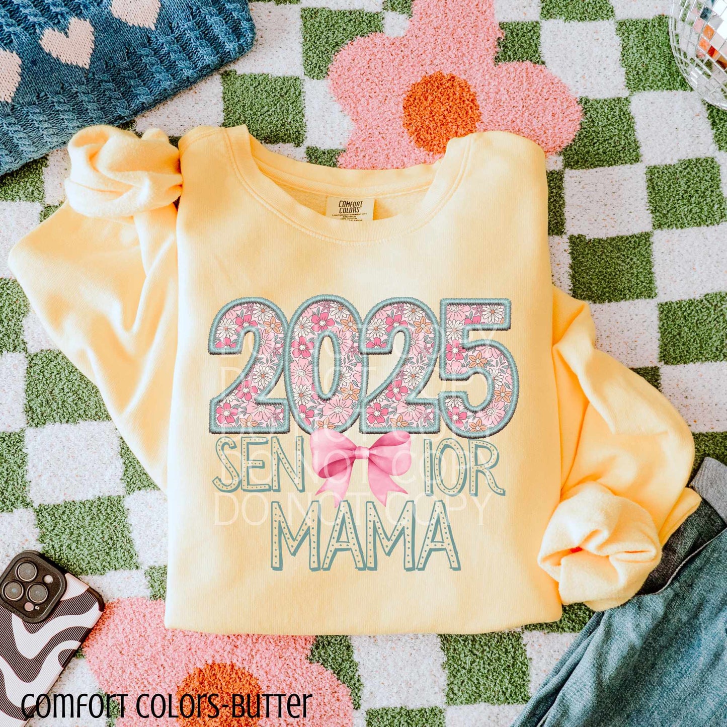 2025 senior mama pink bow (CSG) 80158 DTF transfer