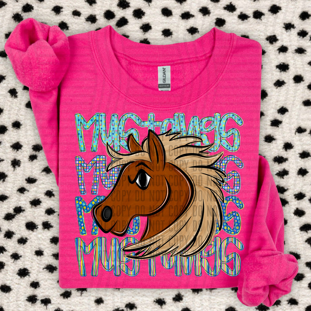 Mustangs chaos stacked (Caplinger) DTF Transfer