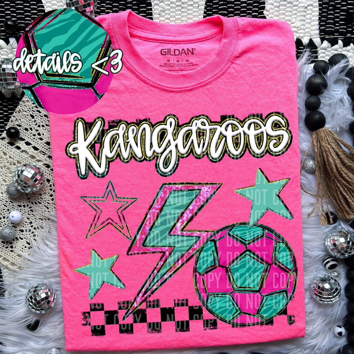 Kangaroos Rainbow Soccer (Caplinger) 97402 DTF transfer