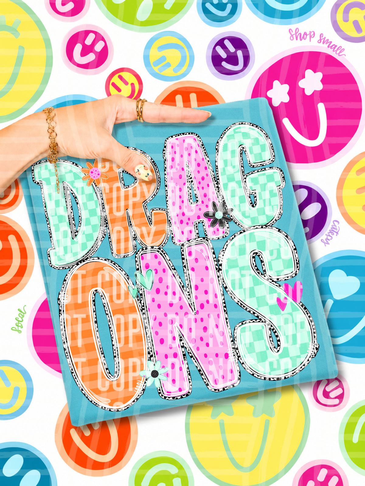 dragons 22 happy blooms (caplinger) DTF transfer