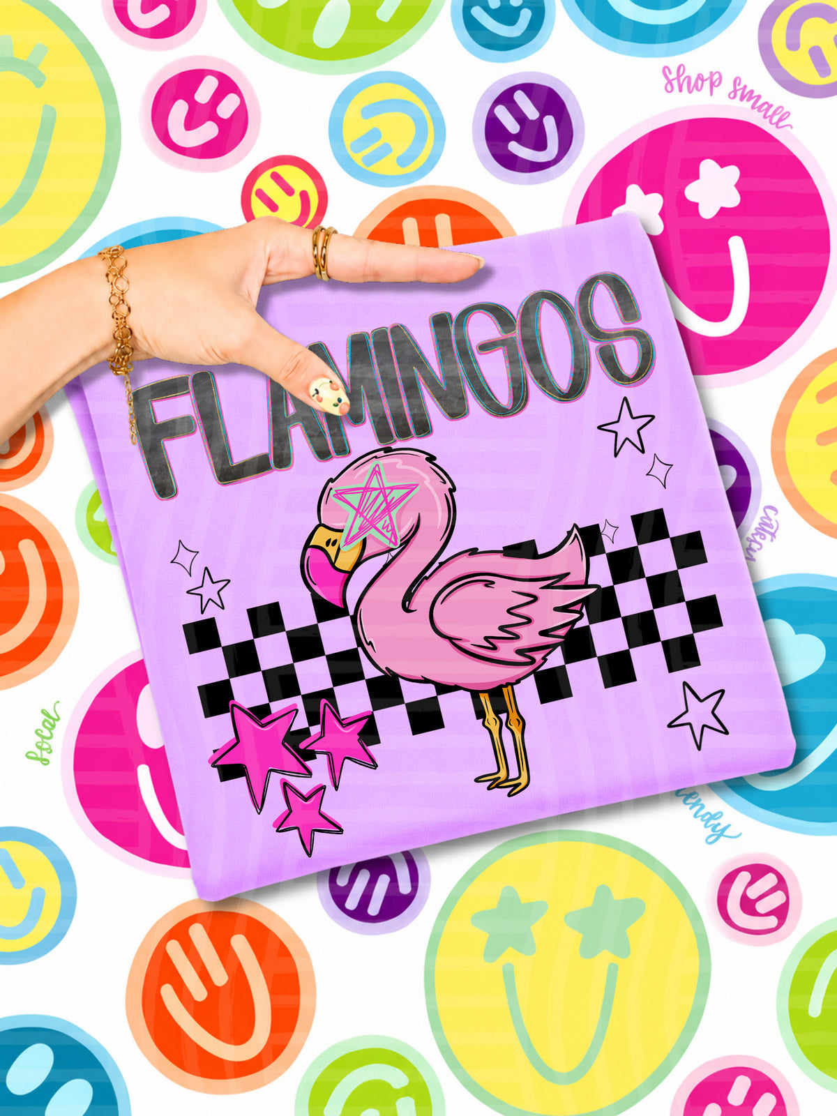 flamingos starry eyed checks (CAPLINGER) DTF Transfer