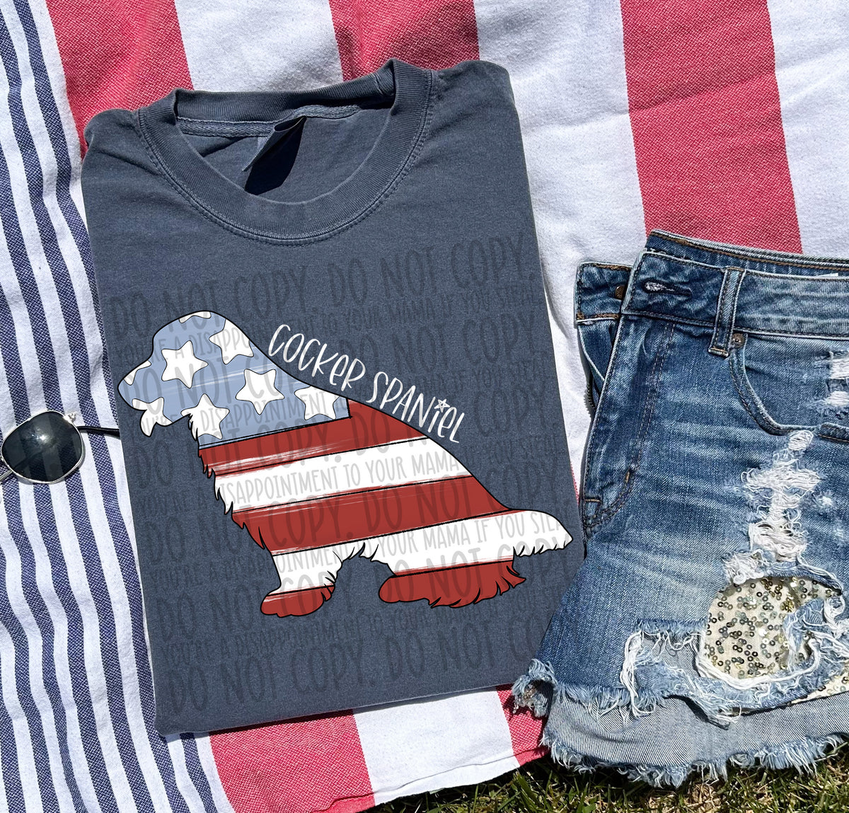 COCKER SPANIEL white (SWD) DTF transfer