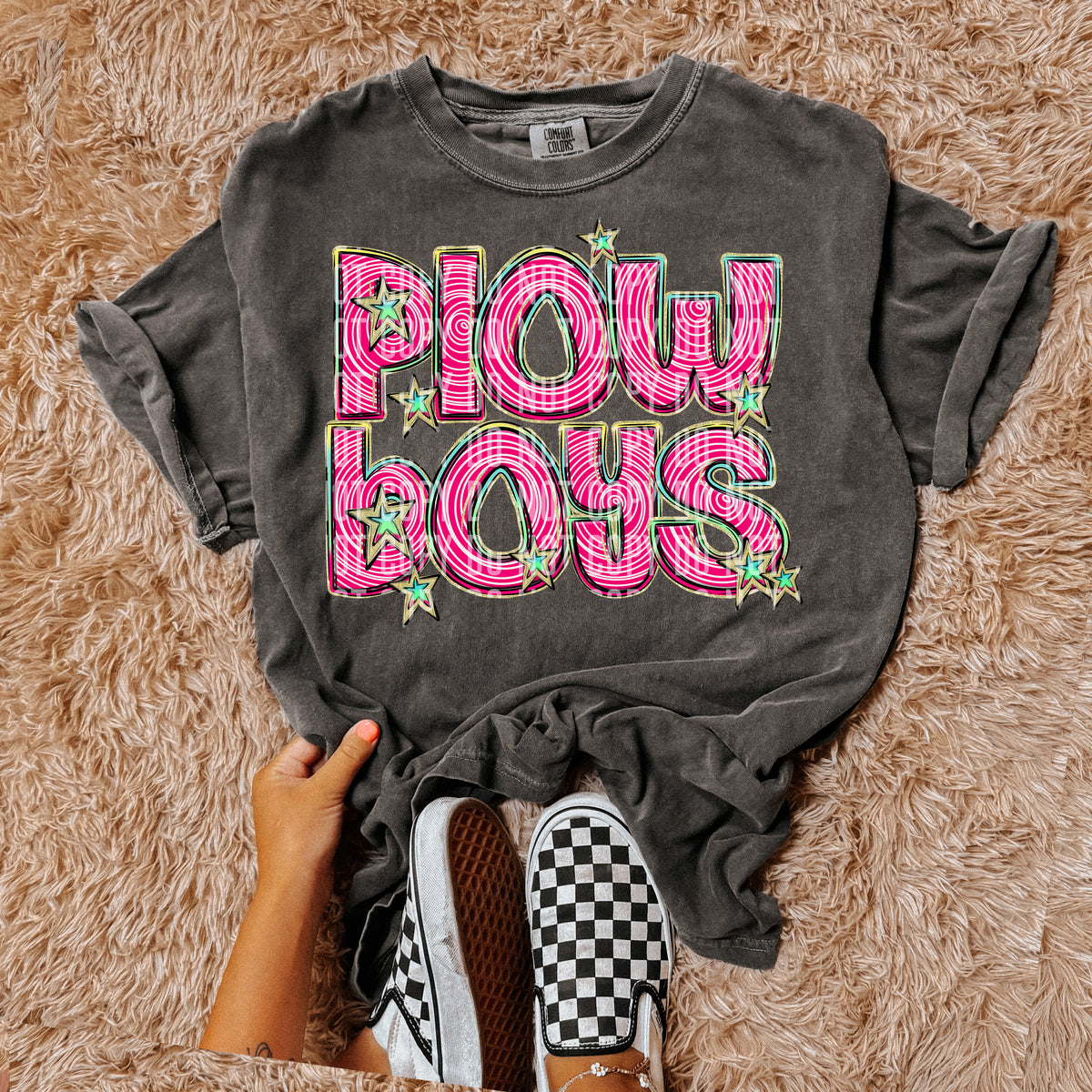 PLOWBOYS pink swirl (Caplinger) DTF transfer