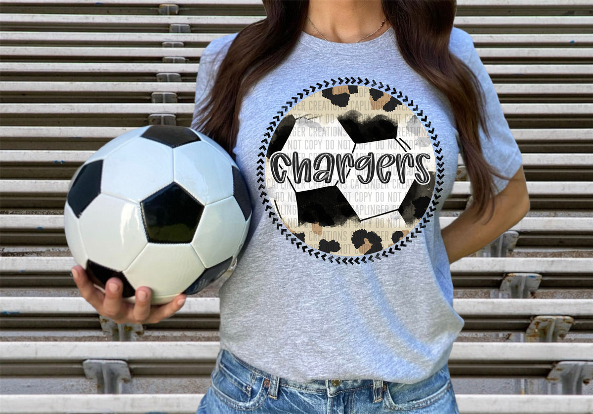 Chargers soccer background (Caplinger) DTF transfer