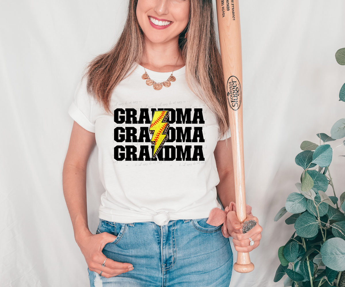Grandma softball lightening bolt 28951 DTF Transfer
