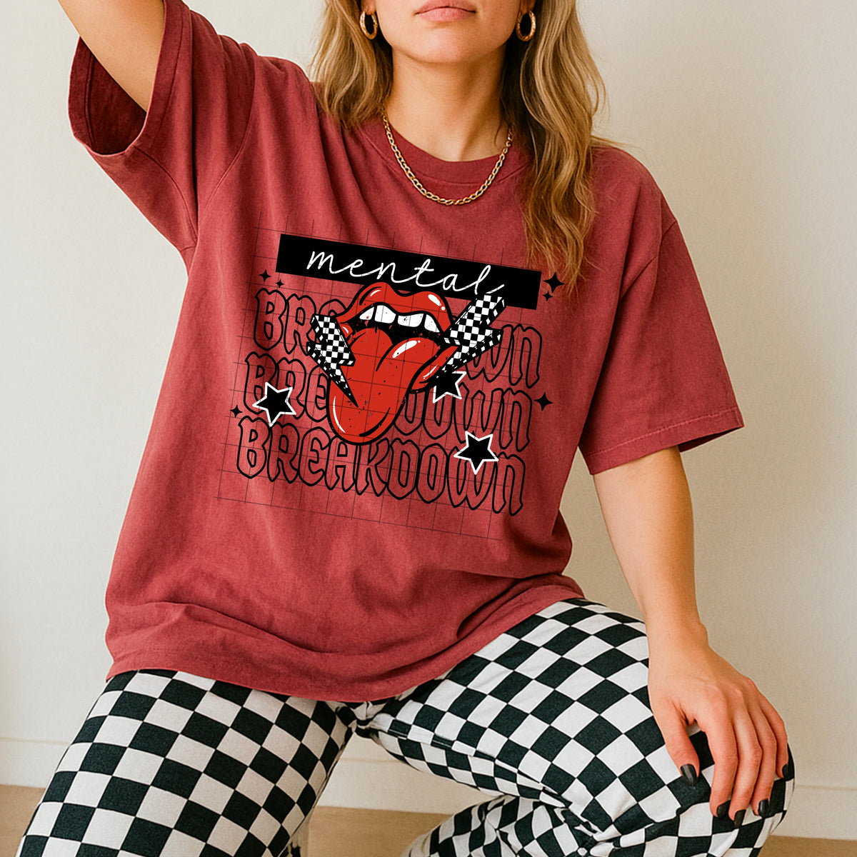 Mental Breakdown tongue BLACK (CSC) DTF Transfer