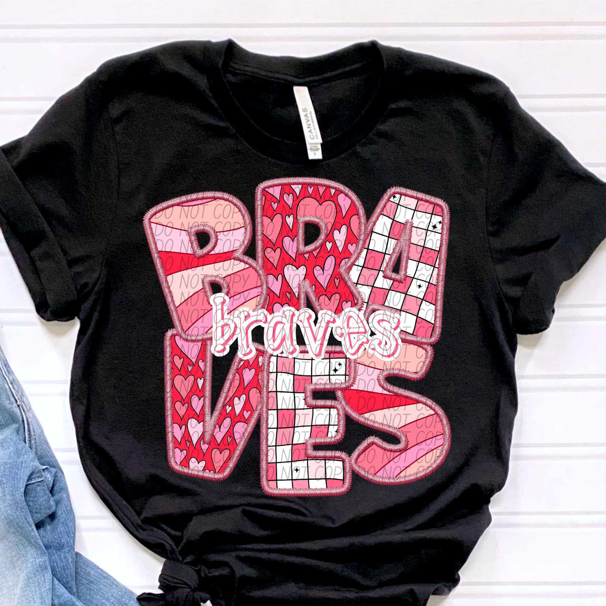 Braves pink groovy (CITY) 79601 DTF transfer