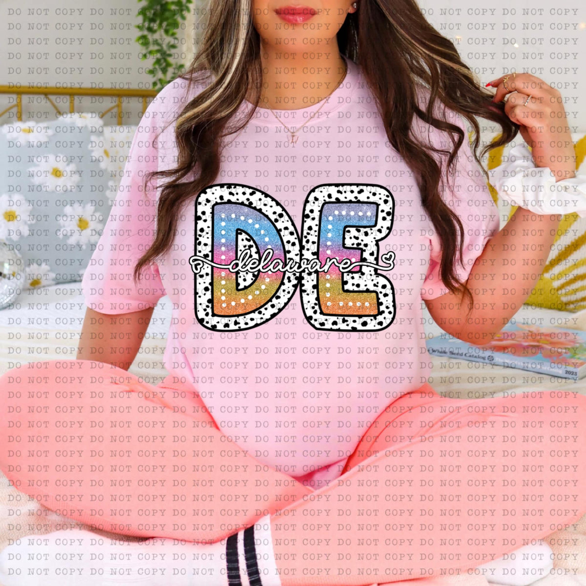 DE delaware tie dye dottie (ECHT) 94236 DTF transfer