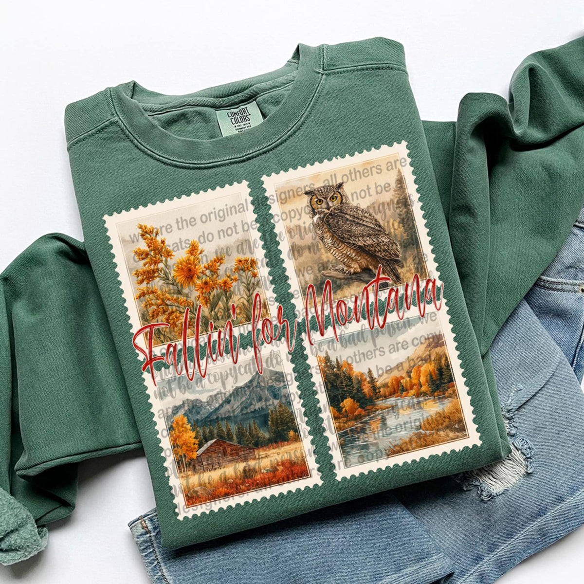 Falling For Montana Fall Stamps (TTD) DTF transferr