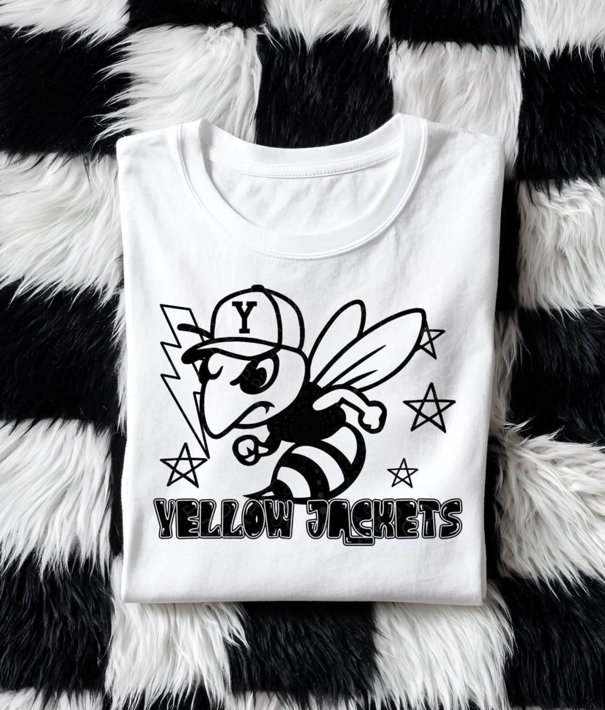 Yellow Jackets Mascot BLACK (C’s) DTF transfer