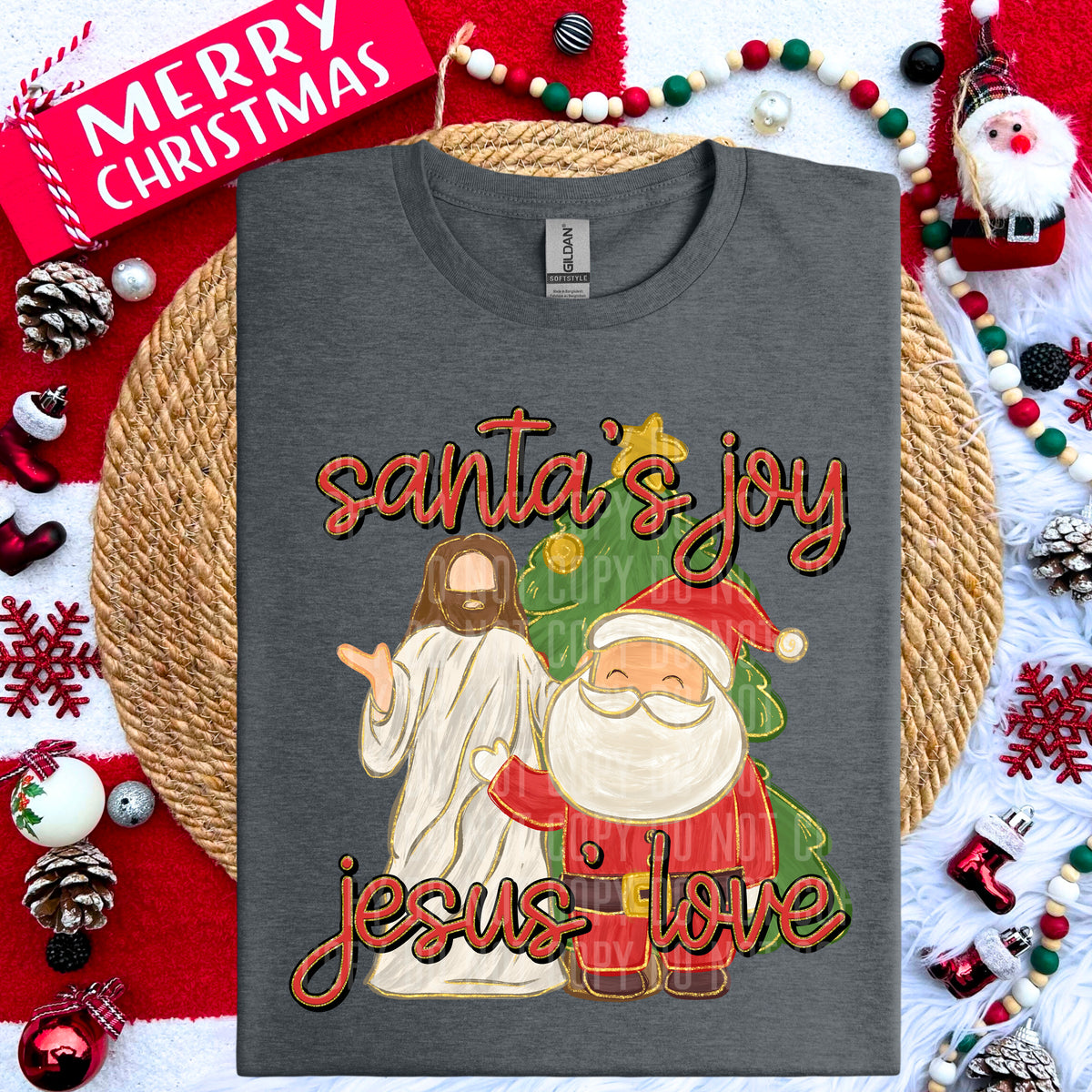 Santa’s joy Jesus’ love (caplinger) 67477 DTF transfer