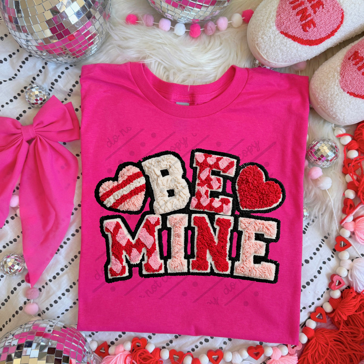 Be Mine Faux Yarn DTF transfer