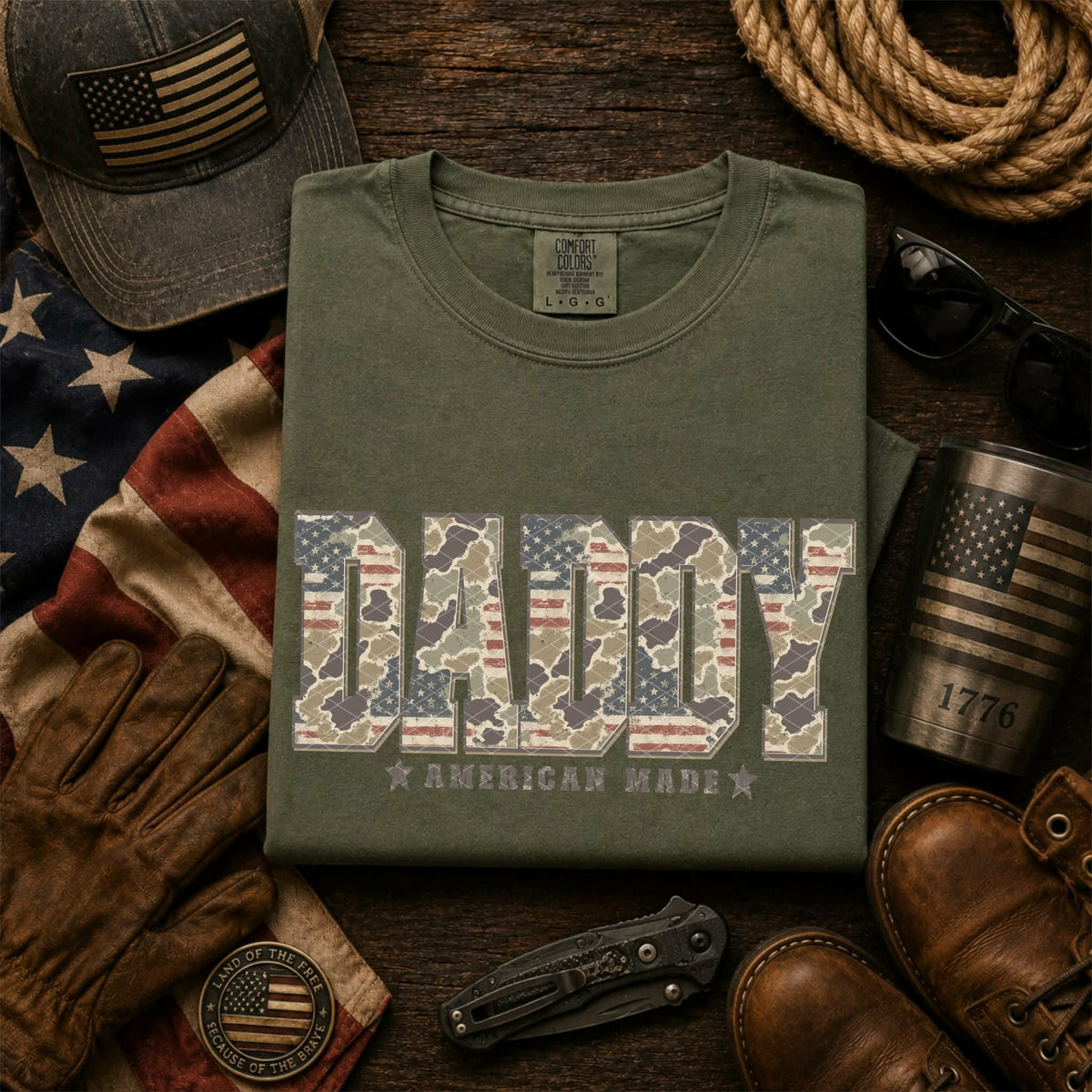 Daddy American made Sunday Special DTF transfer