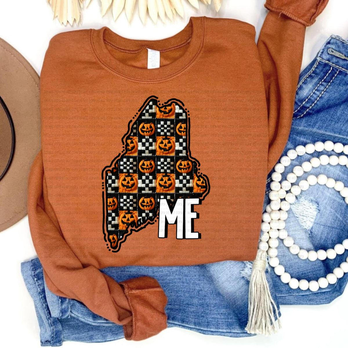 Maine pumpkin checker REVEL DTF transfer