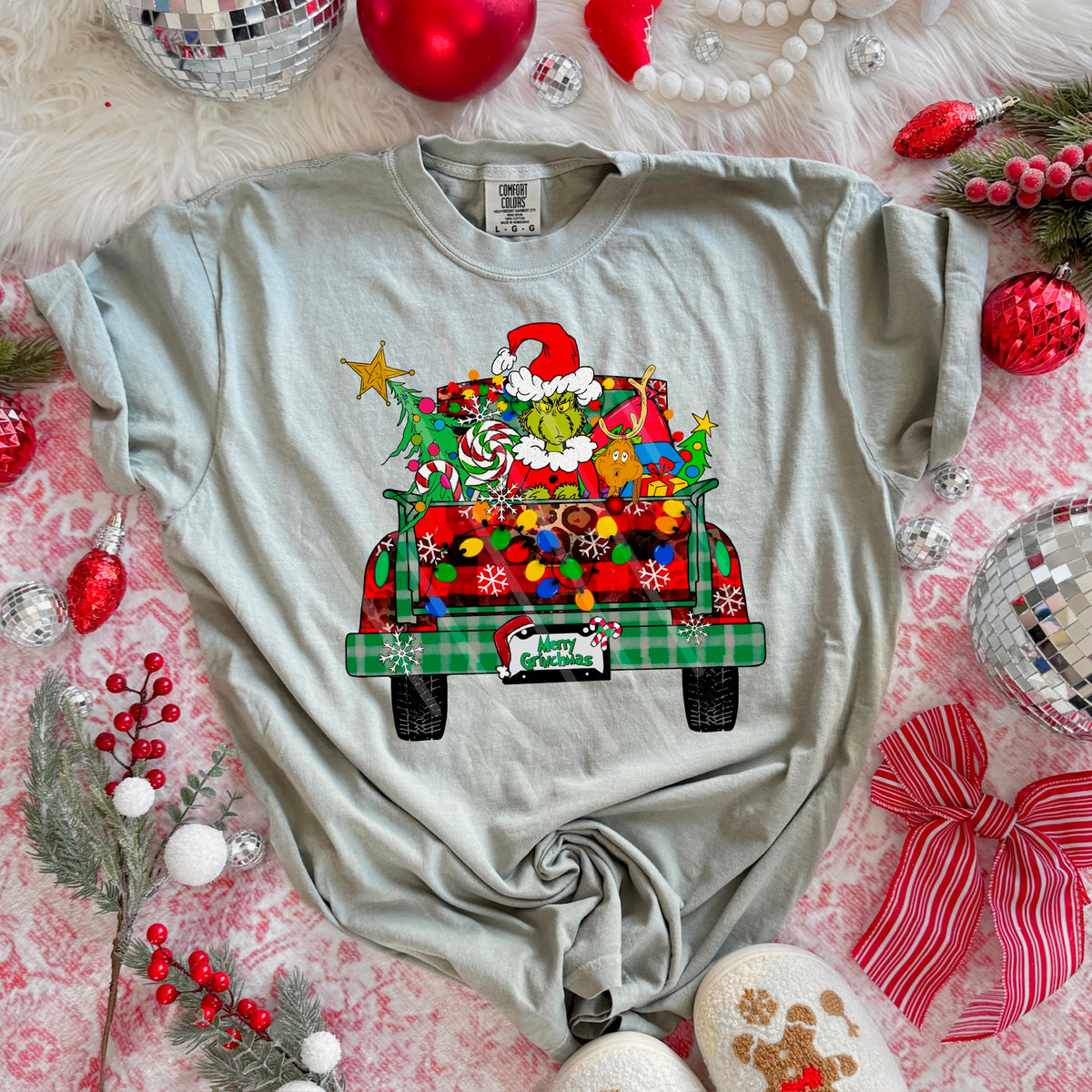 Green guy in back of a car 113918 DTF transfer