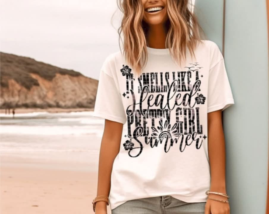 It smells like a healed pretty girl summer BLACK 103995 DTF transfer