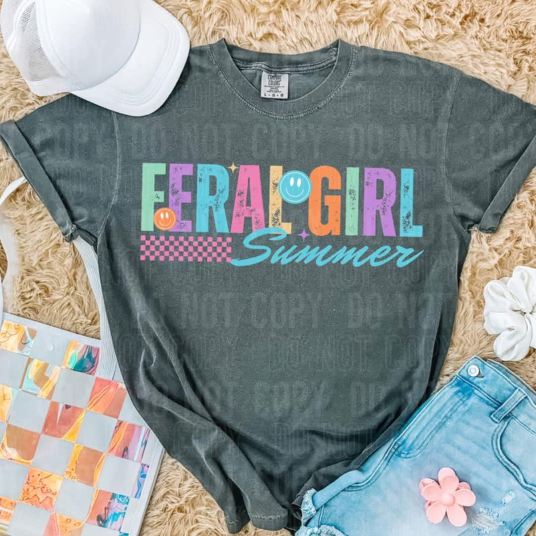 Feral girl summer grunge (SBB) 99535 DTF transfer