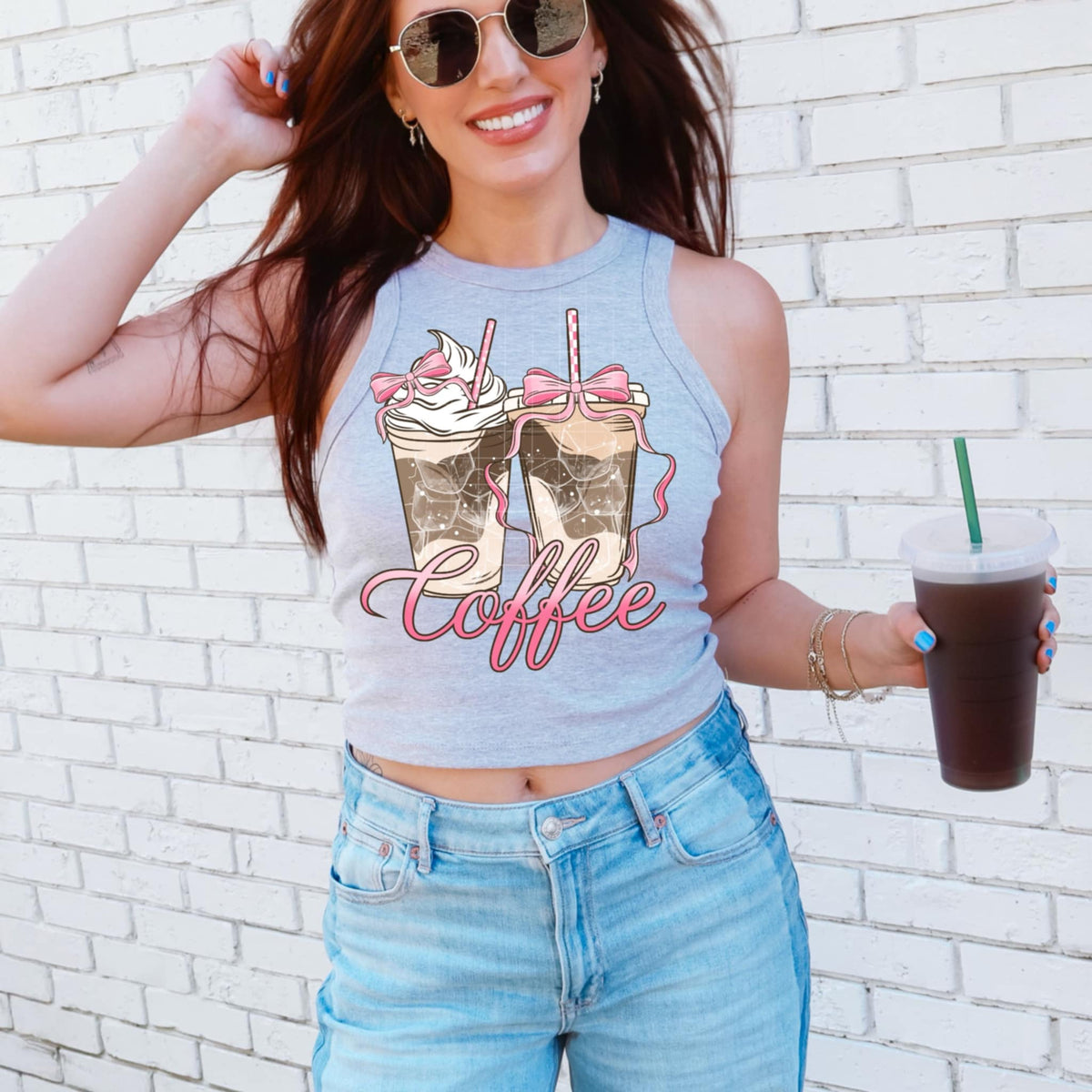 Coffee pink ribbons (CSC) 98960 DTF transfer