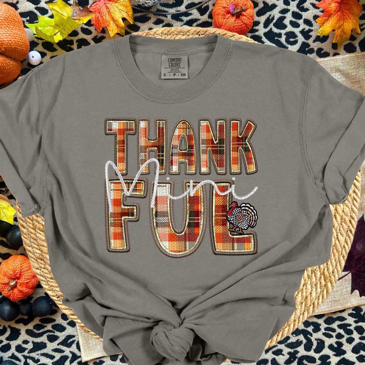Thankful mini plaid font (HW) 62487 DTF transfer