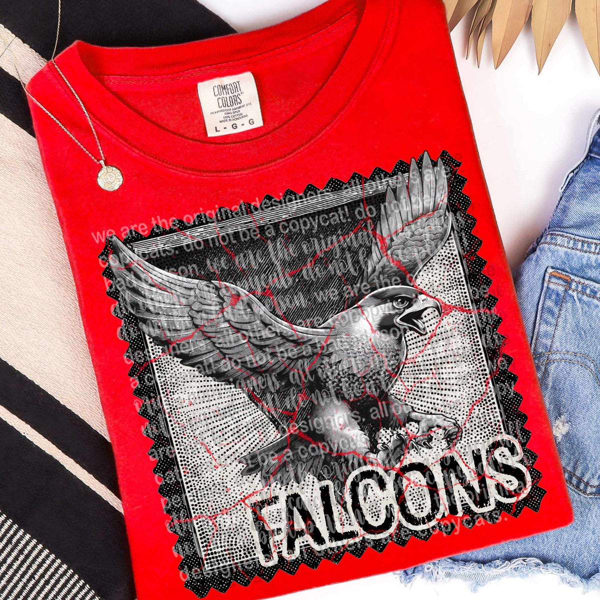Falcons vintage stamp (TTD) DTF transfer