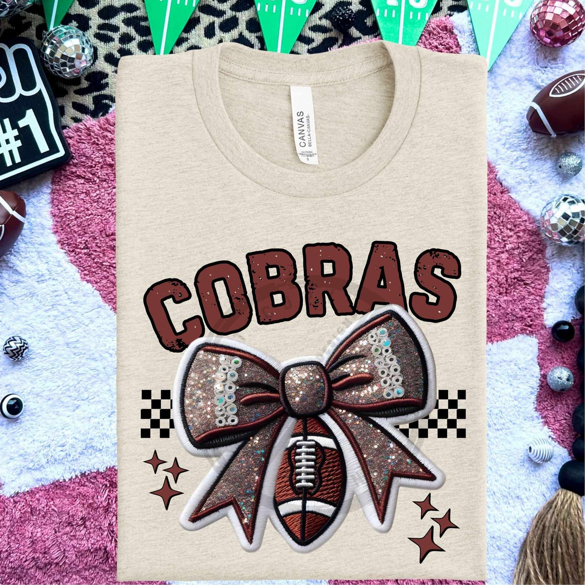 Cobras bow and football (HW) 58318 DTF transfer