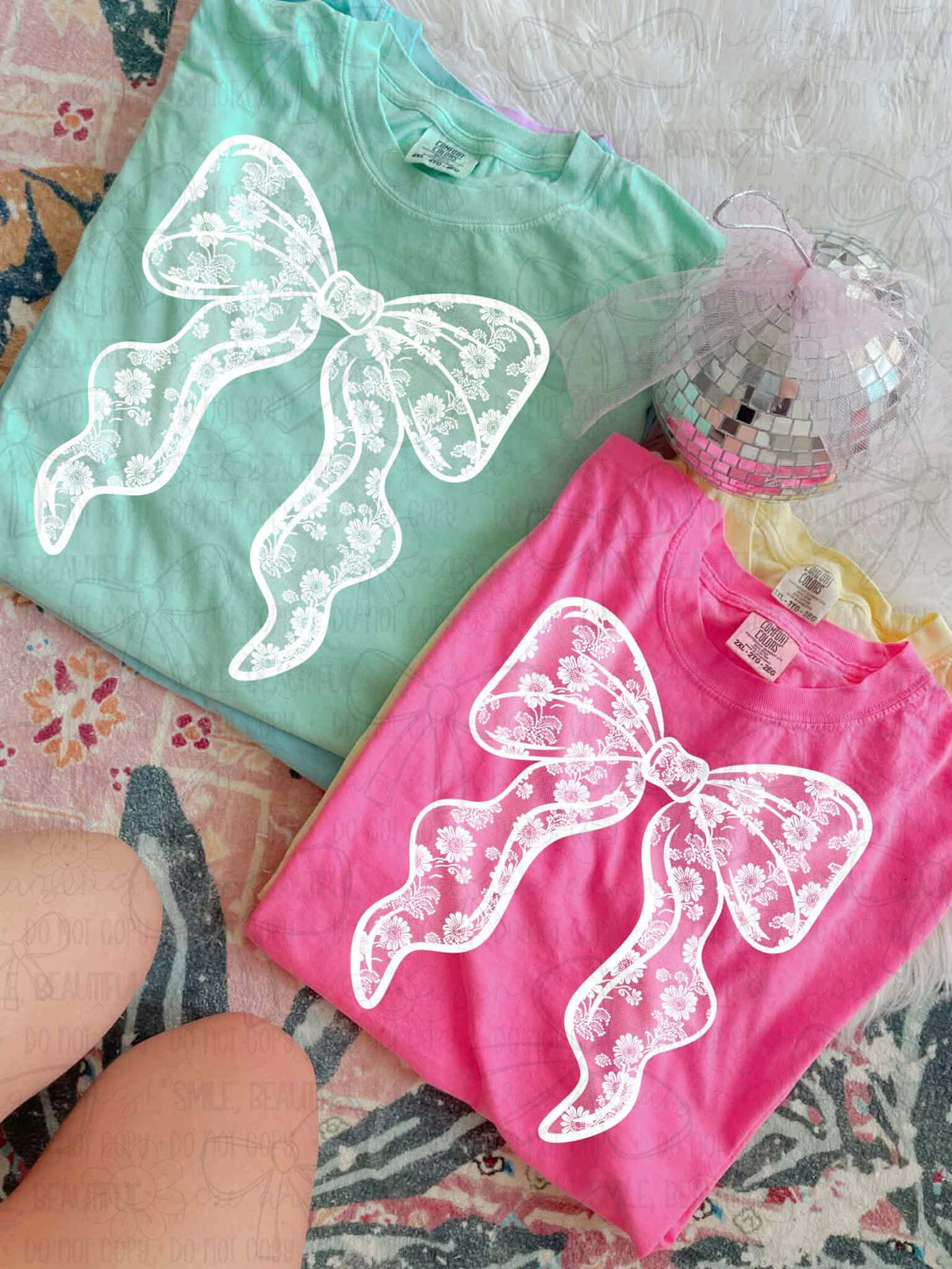 White Lace Bow (MZ) DTF transfer