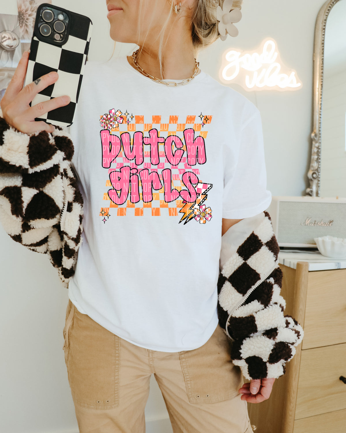 Dutch girls Checker Pop (Caplinger) 102617 DTF transfer