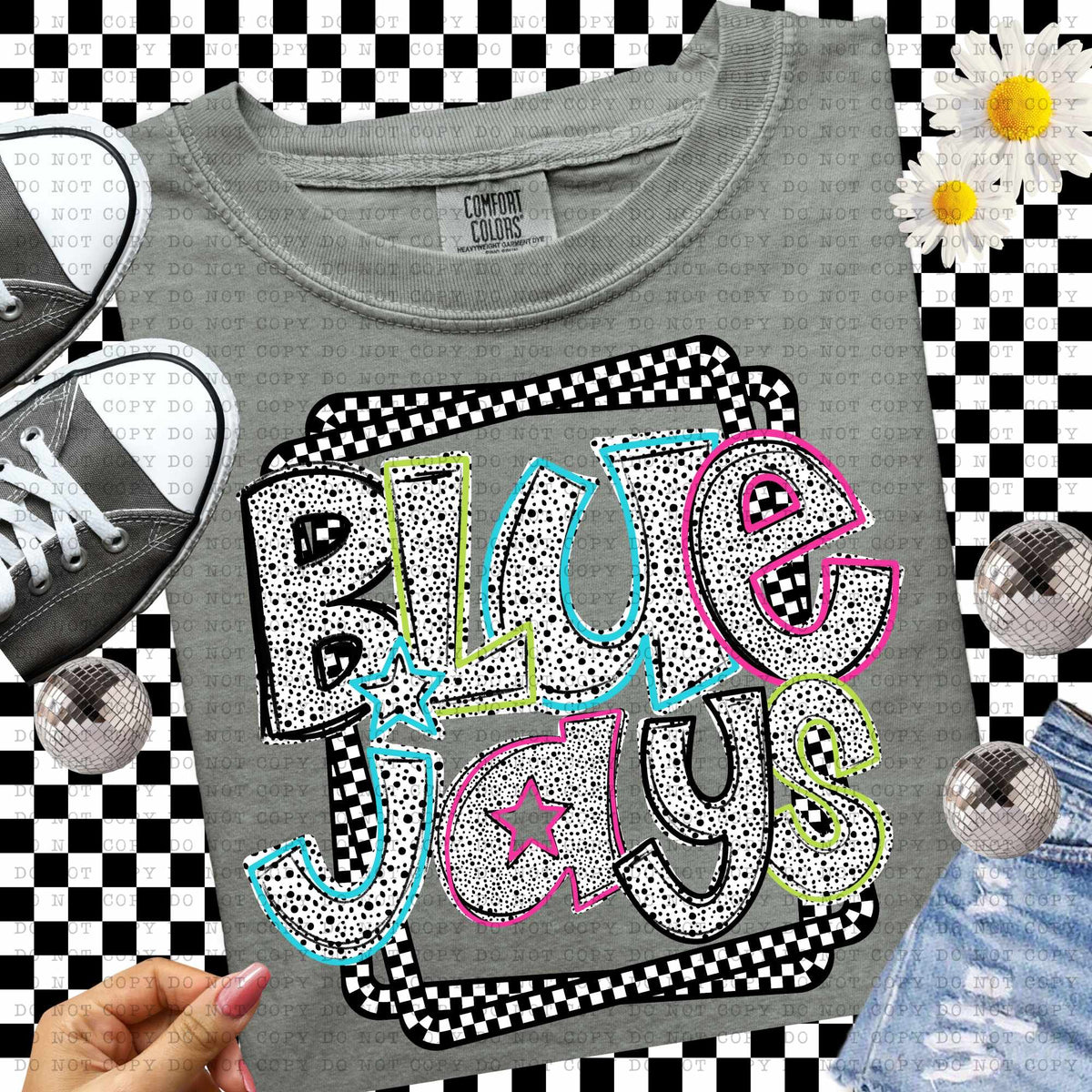 Blue jays Dalmatian filled mascots (ECHT) 55123 DTF transfer