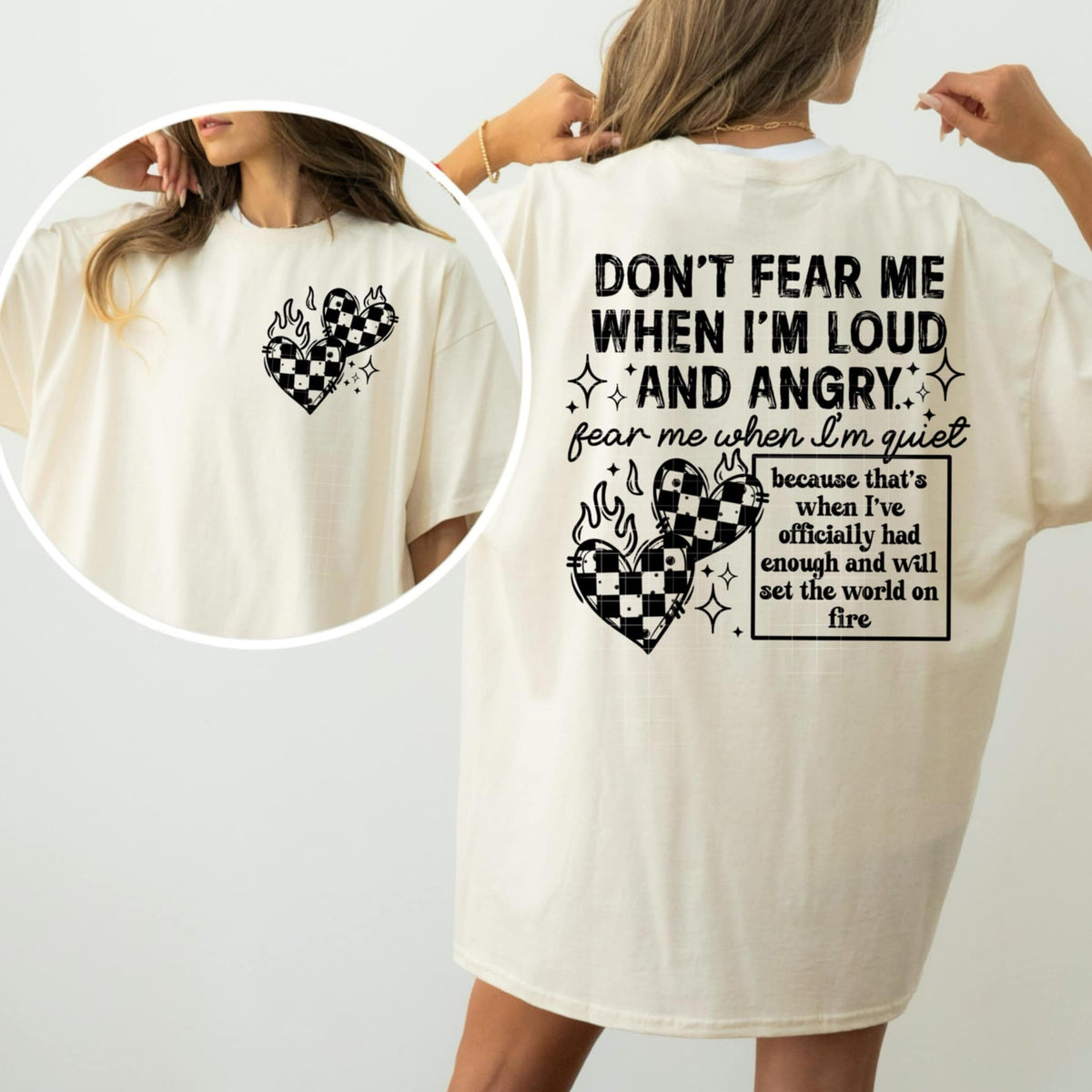 Don’t fear me when I’m loud and angry BLACK BACK (CSC) 98985 DTF transfer